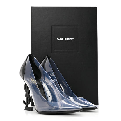 Saint Laurent Patent Calfskin PVC Opyum 35 Black Transparent 10 of 10
