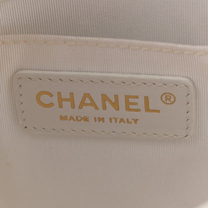 Chanel Calfskin Stitched Small Covered CC Flap Bag White 6 of 13