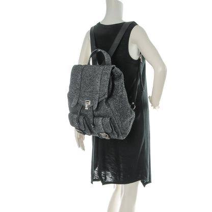 Proenza Schouler Melange Felted Wool PS1 Backpack Charcoal Black 2 of 7