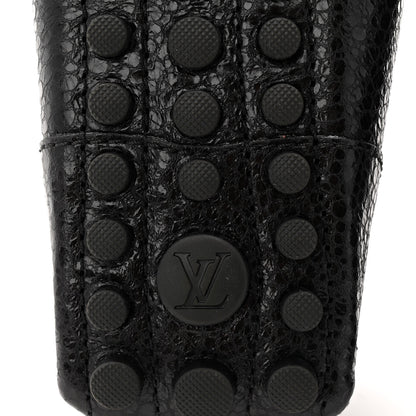 Louis Vuitton Grained Calfskin Close Up Flat Loafer 37 Black 7 of 10