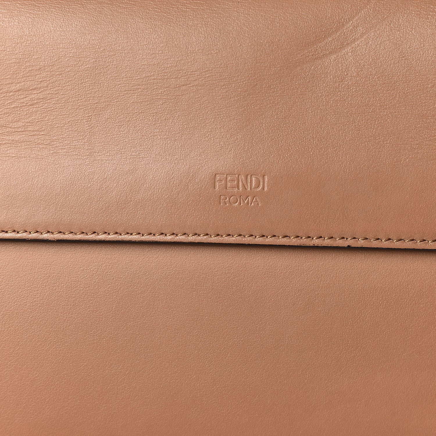 Fendi Vitello Century F is Fendi FF Embossed Kan I Shoulder Bag Orzo Tobacco 8 of 14