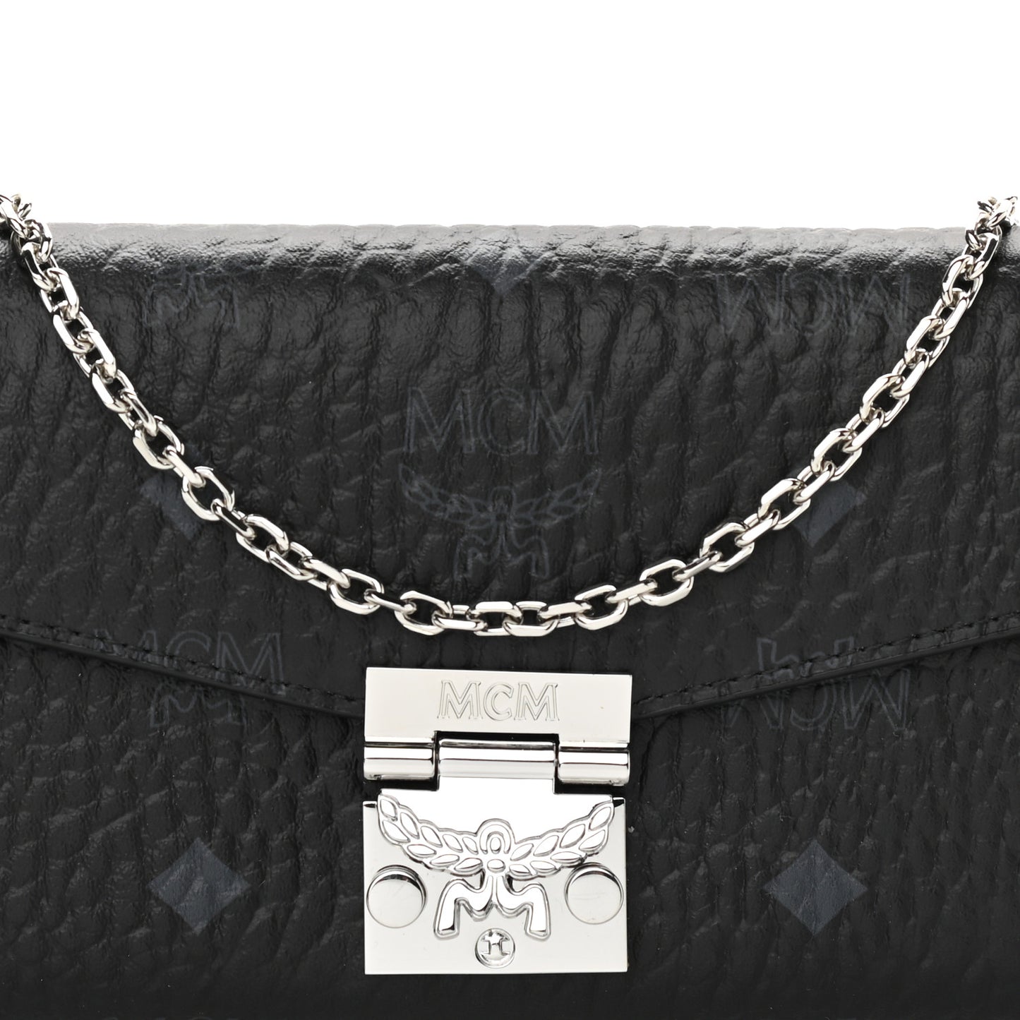 Visetos Large Patricia Wallet On Chain Black