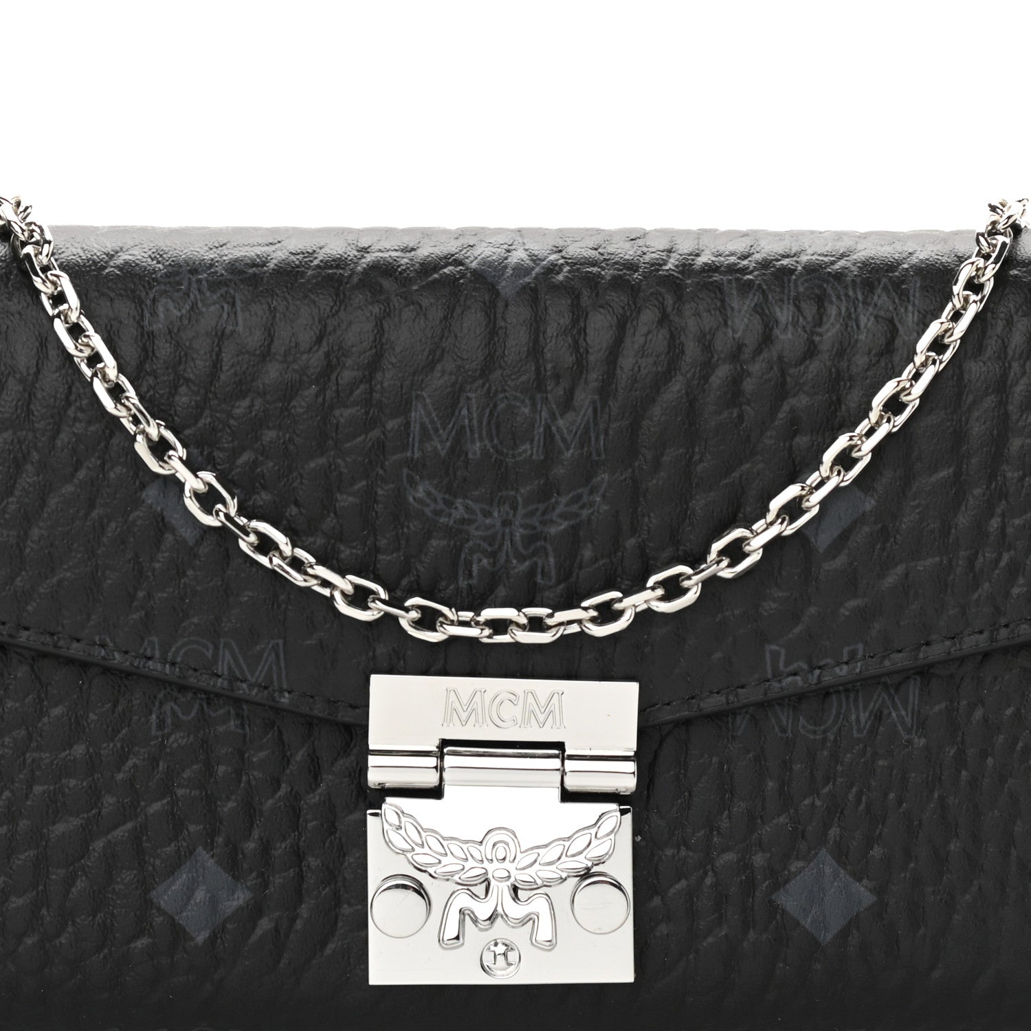 MCM Visetos Large Patricia Wallet On Chain Black 7 of 9