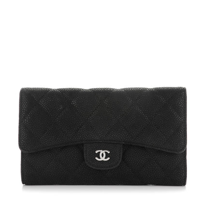 Chanel Iridescent Caviar Quilted Large Flap Wallet Black 1 of 8