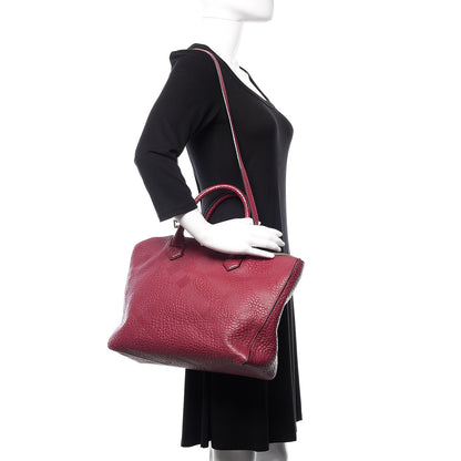 Burberry Signature Grain Medium Dewsbury Tote Dark Plum 2 of 9