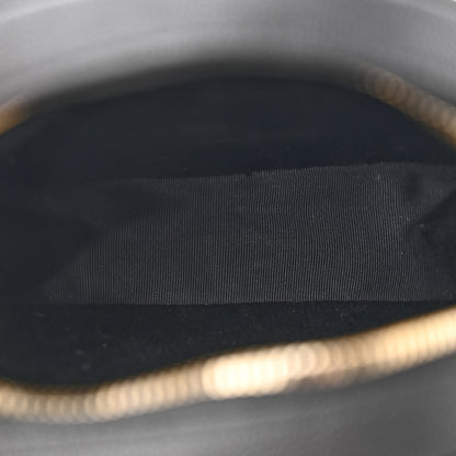 Saint Laurent Grain De Poudre Matelasse Chevron Quilted Round Vinyle Camera Bag Black 5 of 13