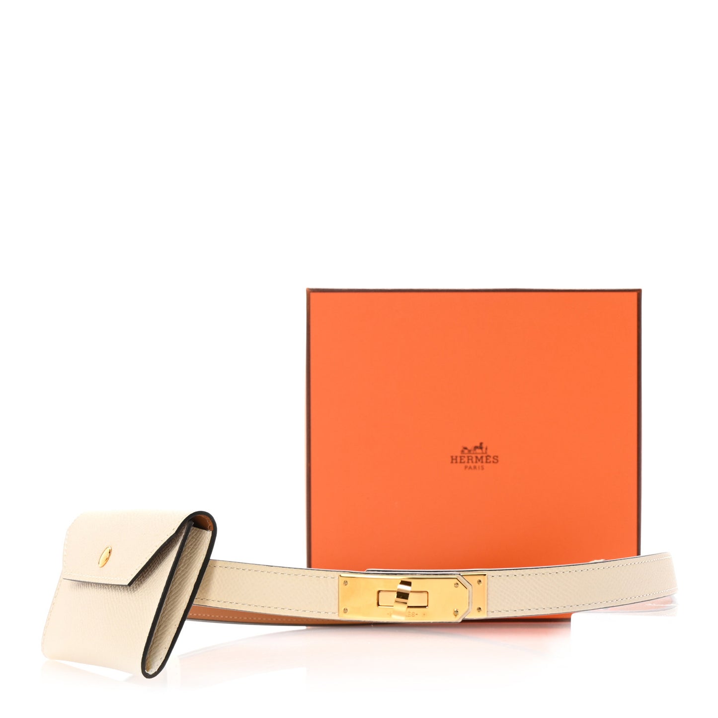 Epsom Kelly Pocket Belt Biscuit Nata