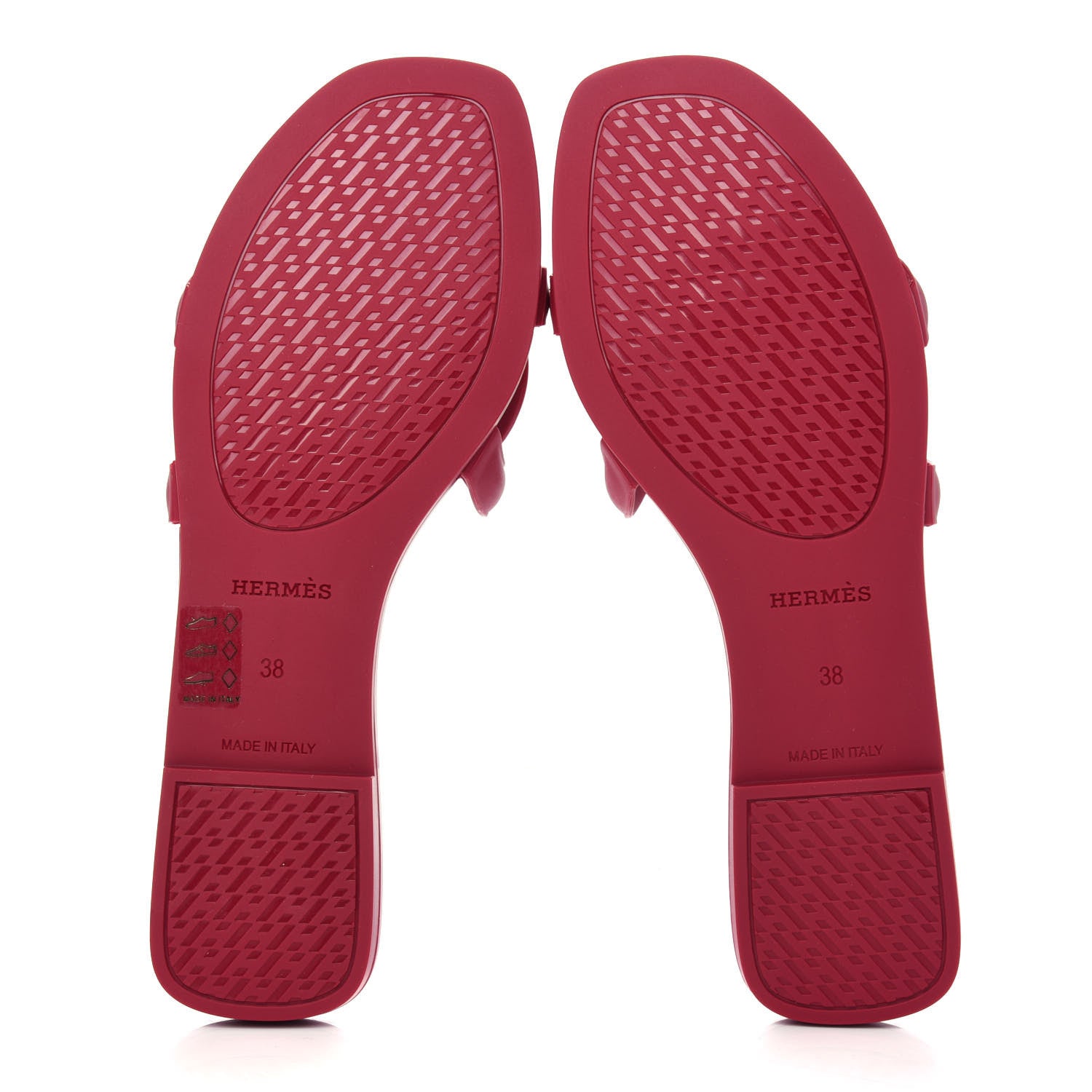 Hermes Rubber Aloha Sandals 38 Rose Baie 6 of 11