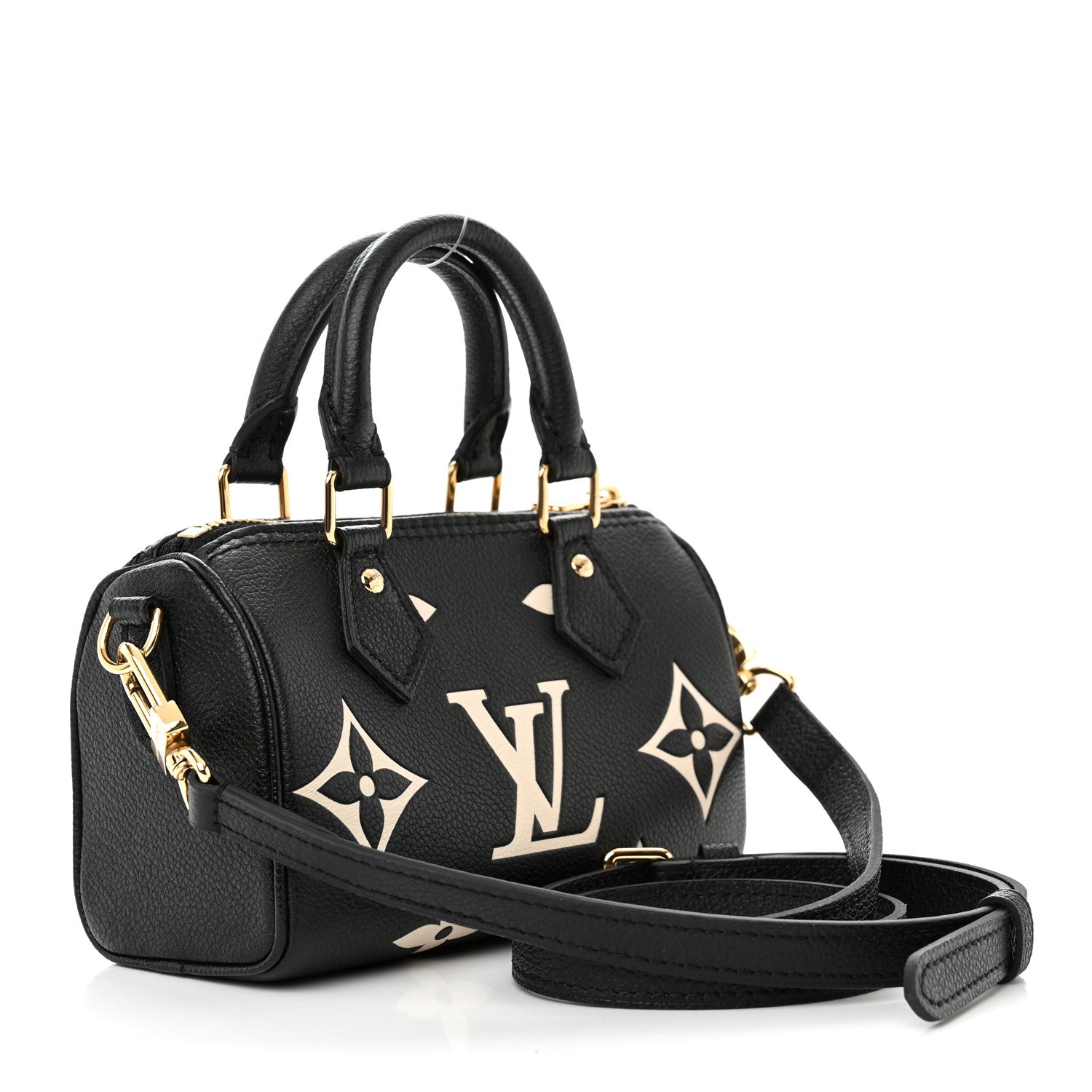 Louis Vuitton Empreinte Monogram Giant Nano Speedy Black Beige 3 of 10