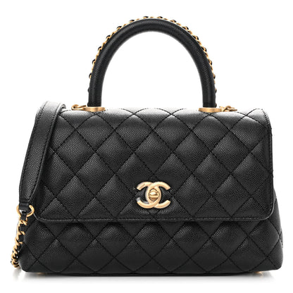 Chanel Caviar Quilted Mini Coco Chain Handle Flap Black 1 of 11