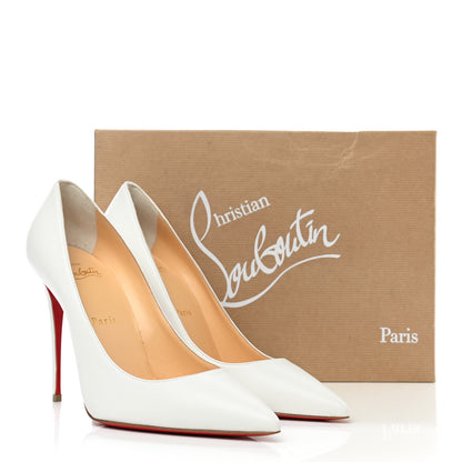 Christian Louboutin Nappa Kate 100 Pumps 38 White 9 of 9