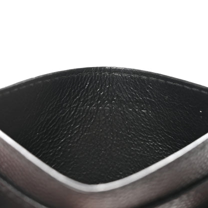 Saint Laurent Grain De Poudre Matelasse Chevron Monogram Credit Card Case Black 7 of 8