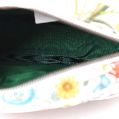 Gucci Canvas Flora Floral Trapuntata Small Zumi Dome Shoulder Bag White 4 of 10