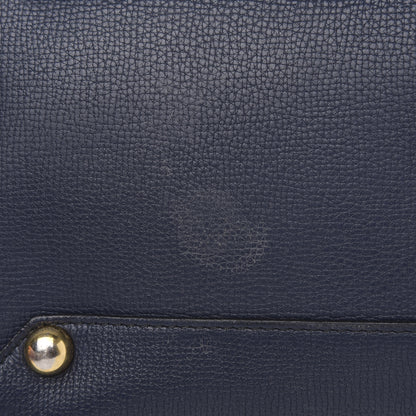 Burberry Grainy Calfskin House Check Medium Banner Tote Ink Blue 11 of 20