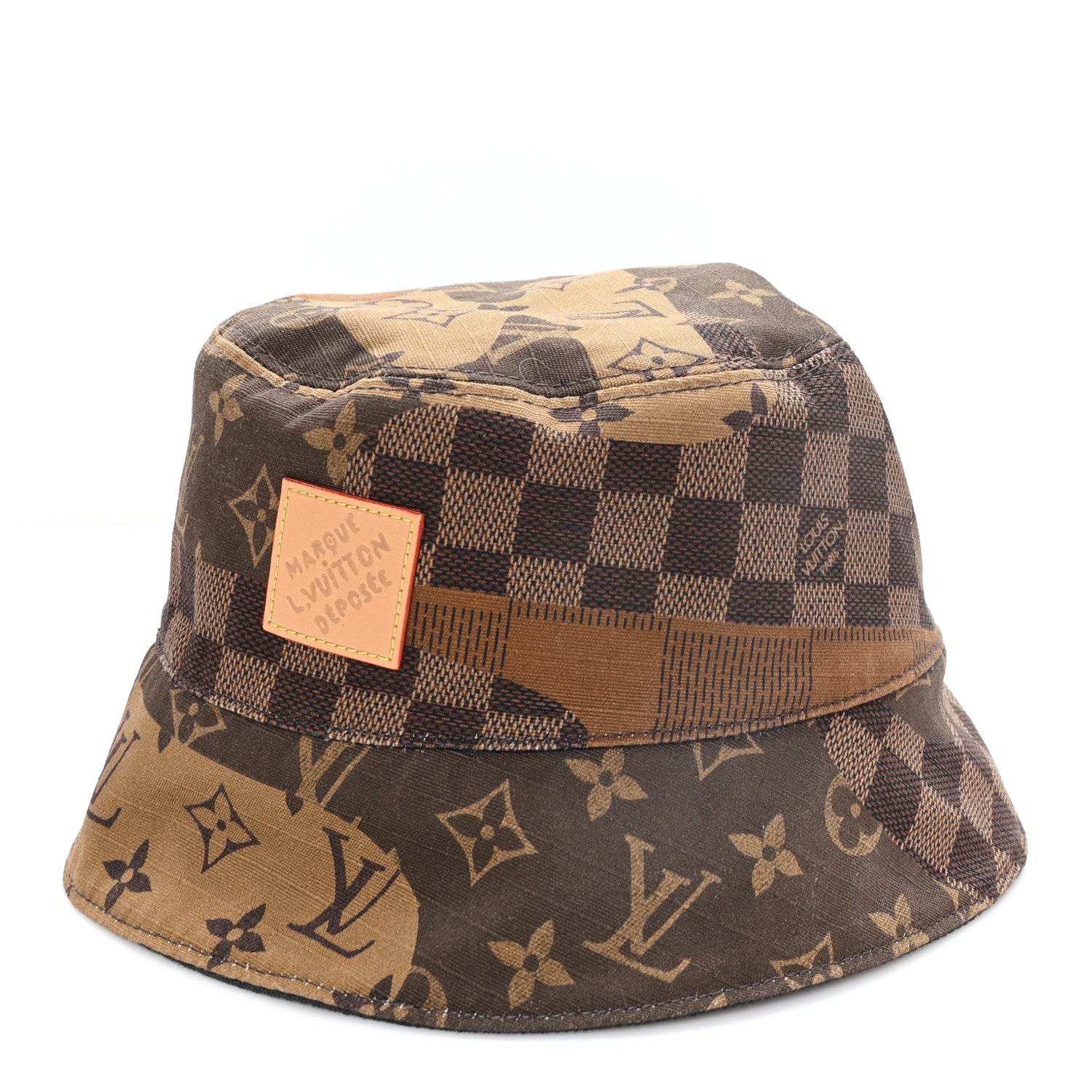Louis Vuitton Monogram Landscape Reversible Bucket Hat M Brown Black 1 of 13