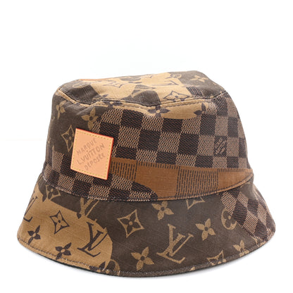 Louis Vuitton Monogram Landscape Reversible Bucket Hat M Brown Black 1 of 13
