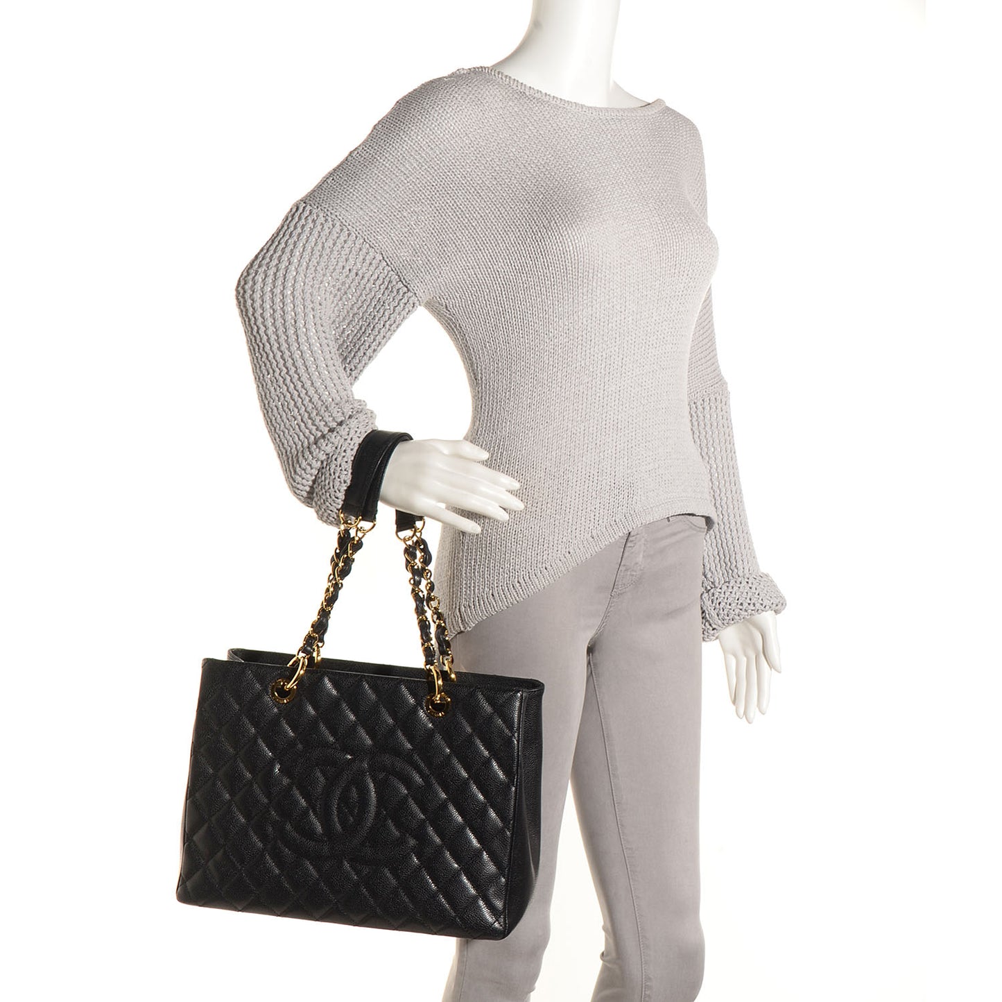 Caviar Grand Shopping Tote GST Black