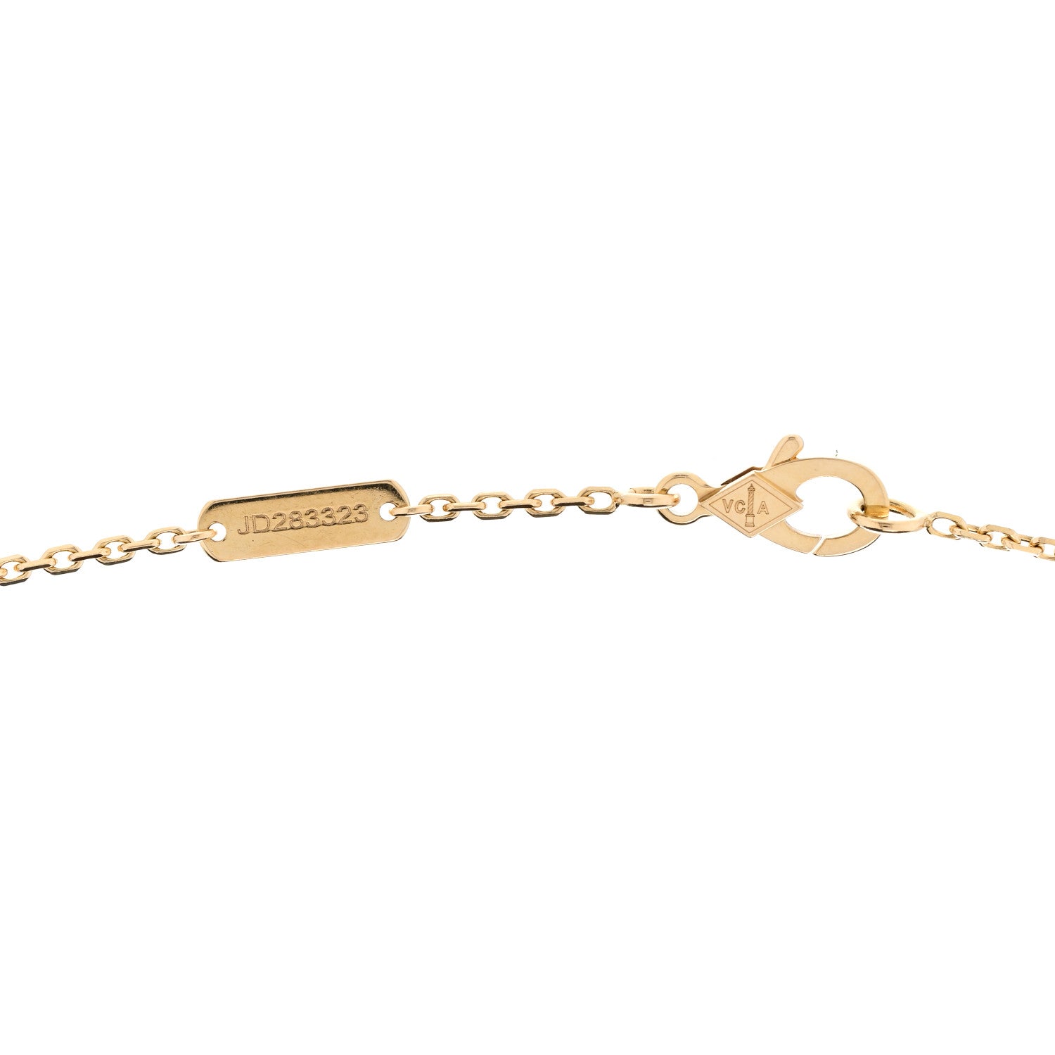 Van Cleef & Arpels 18K Yellow Gold Mother of Pearl Vintage Alhambra Pendant Necklace 5 of 5
