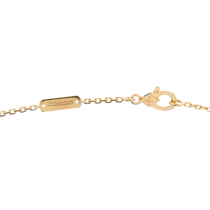 Van Cleef & Arpels 18K Yellow Gold Mother of Pearl Vintage Alhambra Pendant Necklace 5 of 5