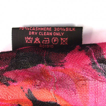 Louis Vuitton Cashmere Silk Monogram Roses Stole 6 of 6