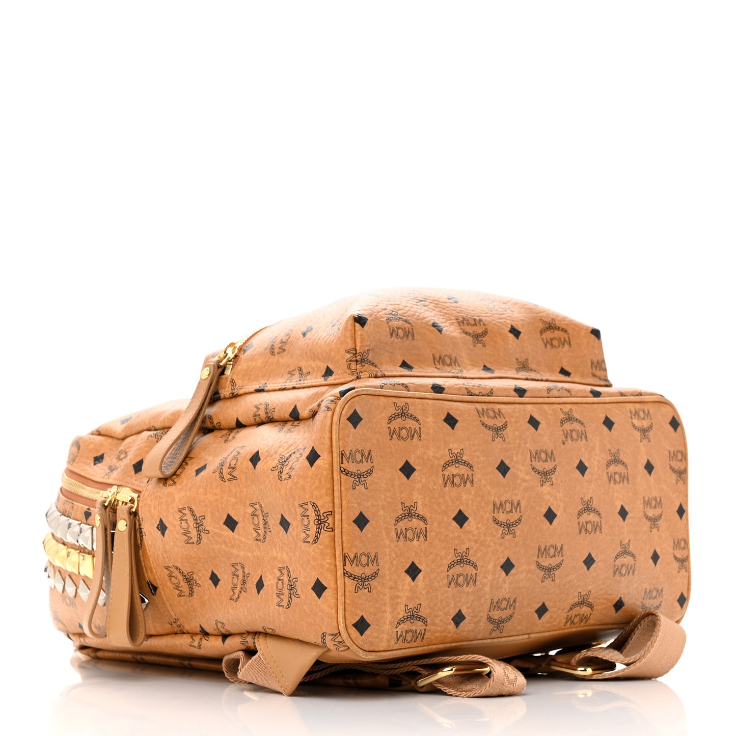 Visetos Crown Stud Medium Stark Backpack Cognac