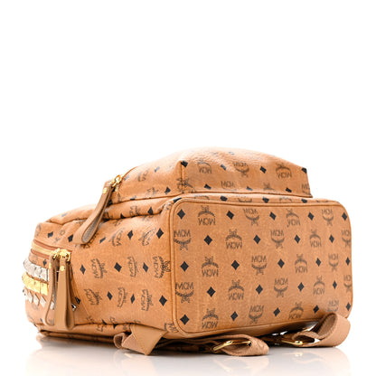 MCM Visetos Crown Stud Medium Stark Backpack Cognac 4 of 18