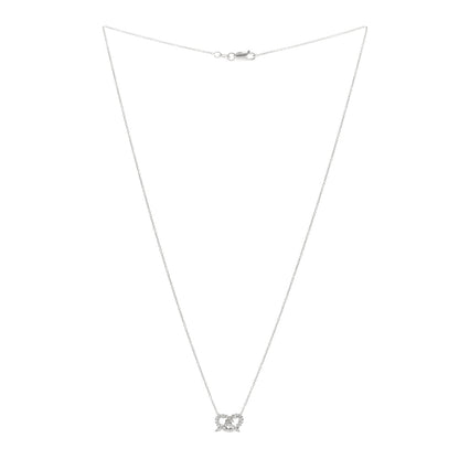 Roberto Coin 18K White Gold Diamond Tiny Treasures Pretzel Pendant Necklace 2 of 3