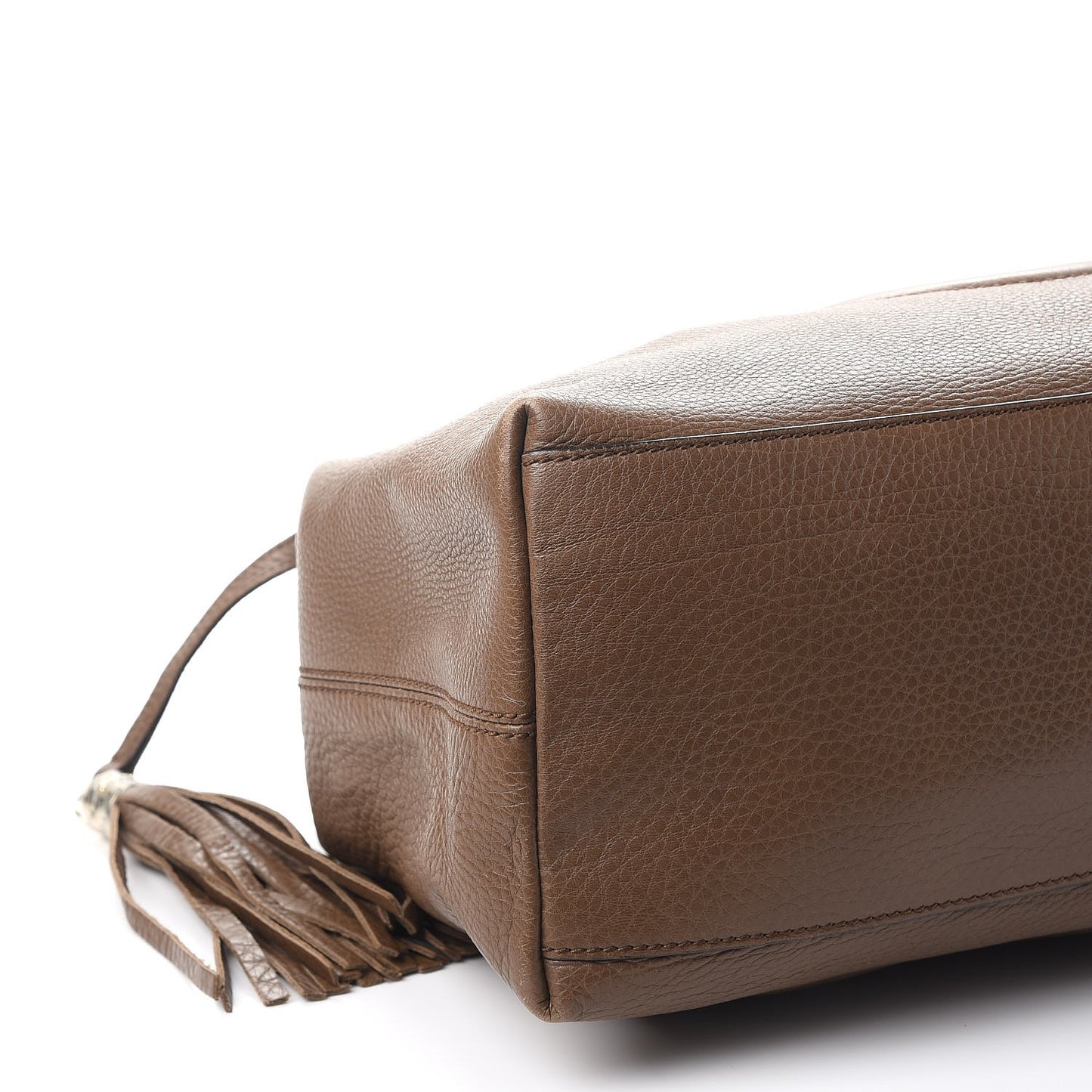 Pebbled Calfskin Medium Soho Chain Shoulder Bag Maple Brown