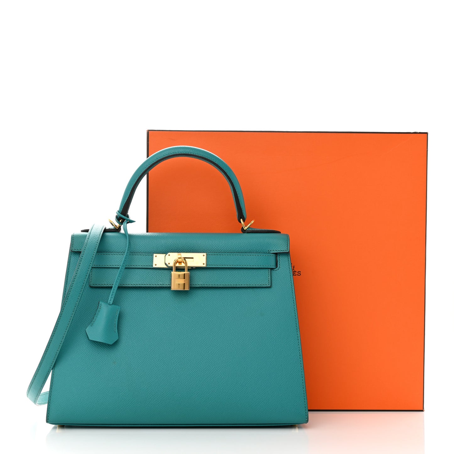 Epsom Kelly Sellier 28 Bleu Paon