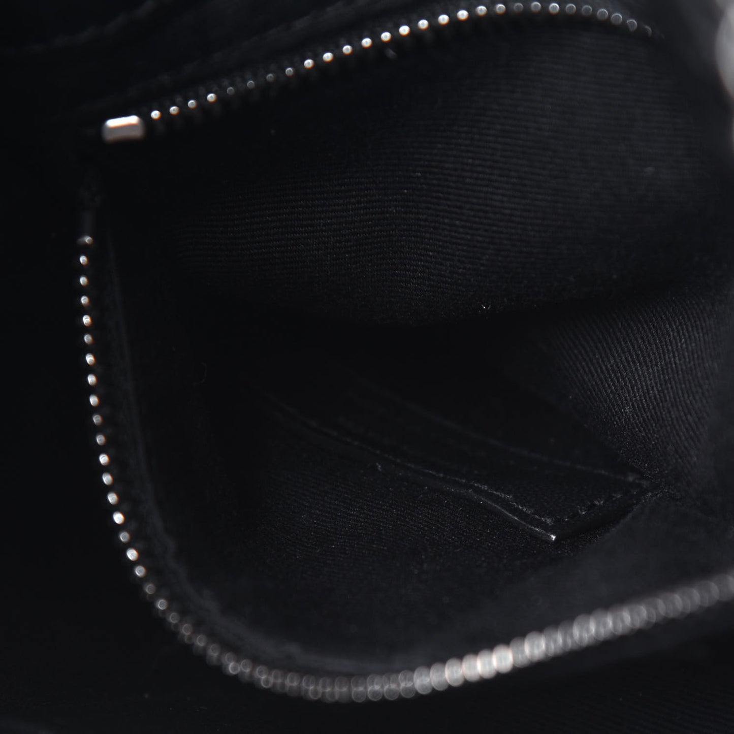 Crinkled Calfskin Matelasse Monogram Niki Chain Wallet Black