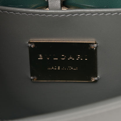 Bulgari Calfskin Galuchat Serpenti Forever Flap Clutch Grey 6 of 11