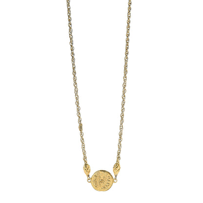 Chanel Medallion Long Chain Necklace Gold 1 of 5