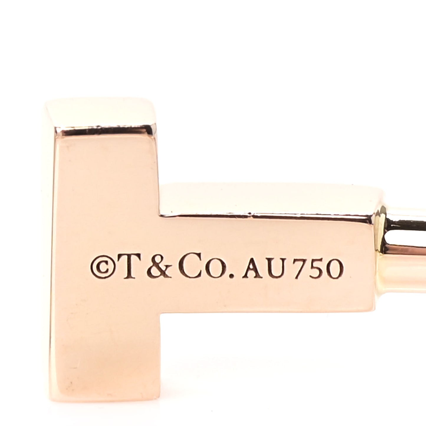 18K Rose Gold Narrow T Wire Bracelet