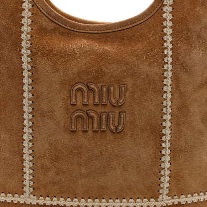 Miu Miu Camoscio Crochet Ivy Tote Cannella 7 of 9