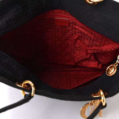 Christian Dior Nylon Cannage Large Lady Dior Tote Black 6 of 11