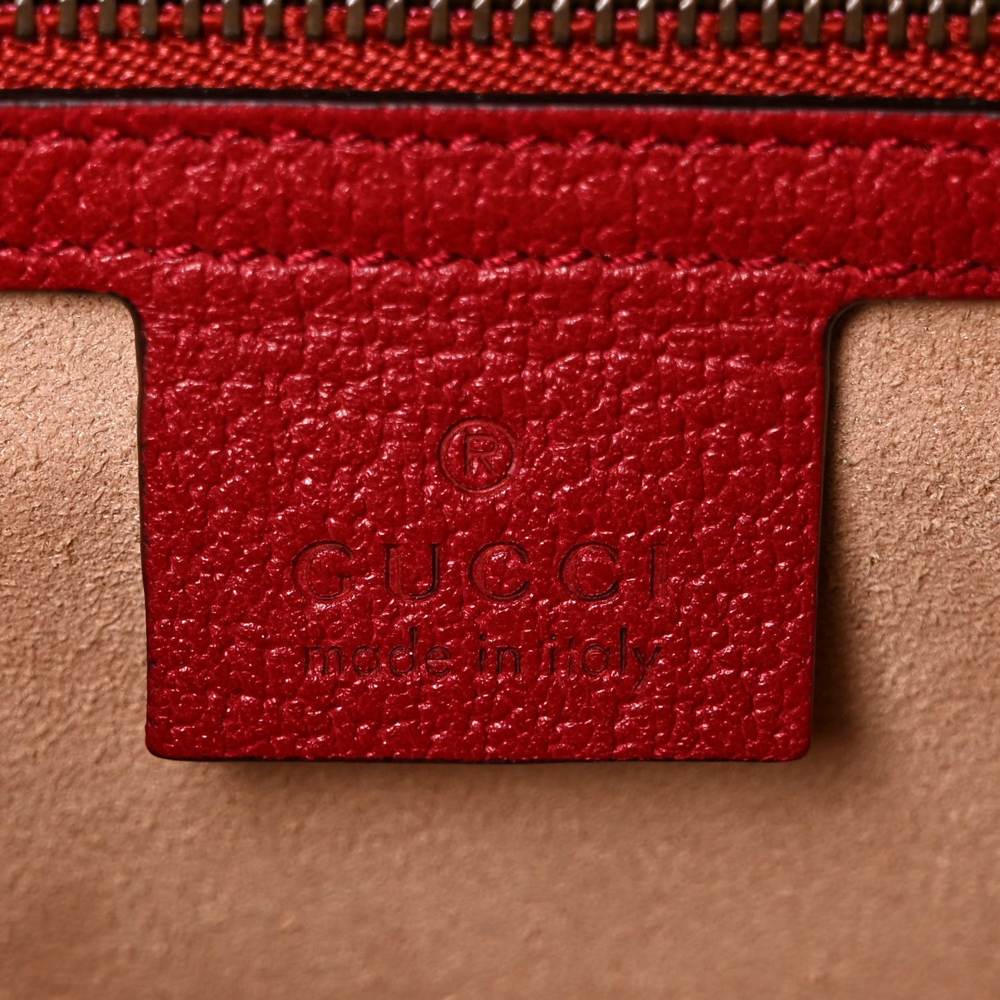 GG Supreme Monogram Small Queen Margaret Top Handle Bag Red