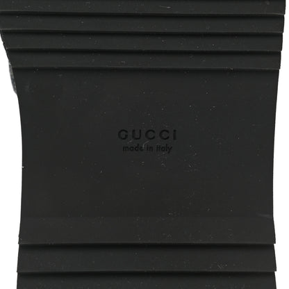 Gucci Jacquard Black Denim GG Monogram Angelina Platform 55mm Slide Sandals 38.5 Black Ivory 6 of 9