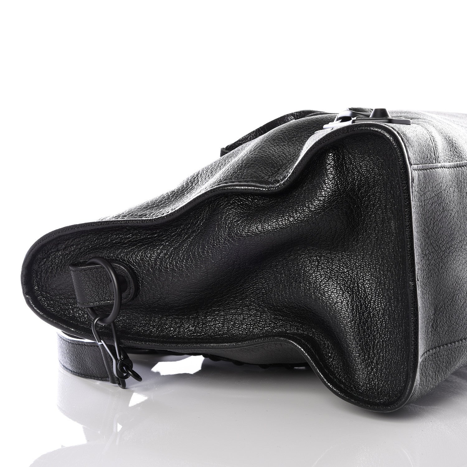 Balenciaga Shiny Grained Goatskin Black Metallic Edge City Black 7 of 9