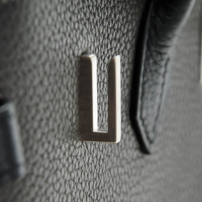 Hermes Taurillon Clemence Horseshoe Birkin 40 Black Graphite 14 of 22