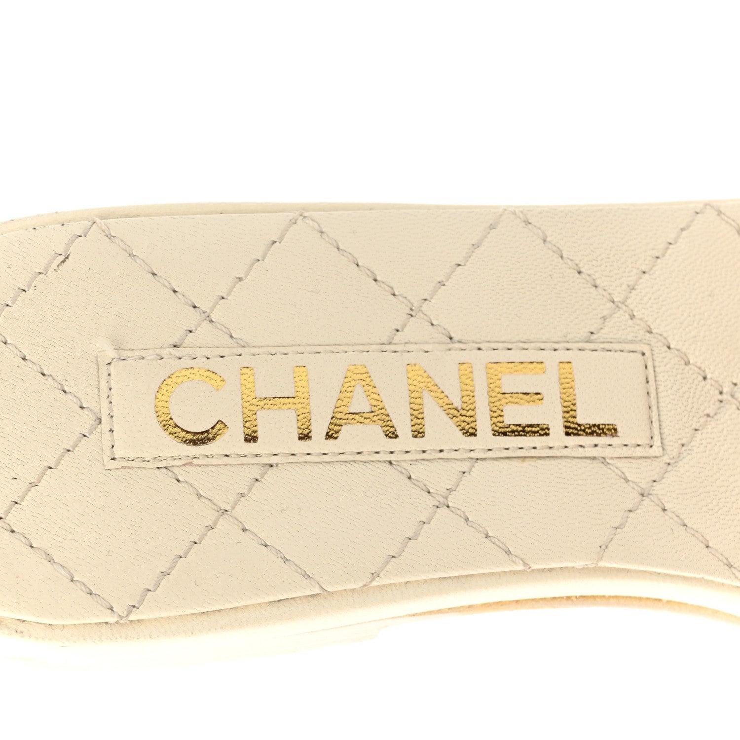 Chanel Lambskin Quilted CC Turnlock Sandals 36 Ivory 8 of 13