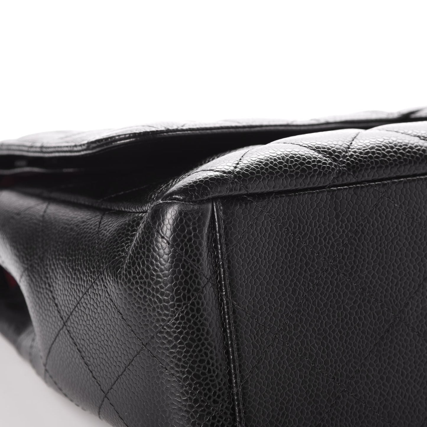 Caviar Quilted Maxi Double Flap Black