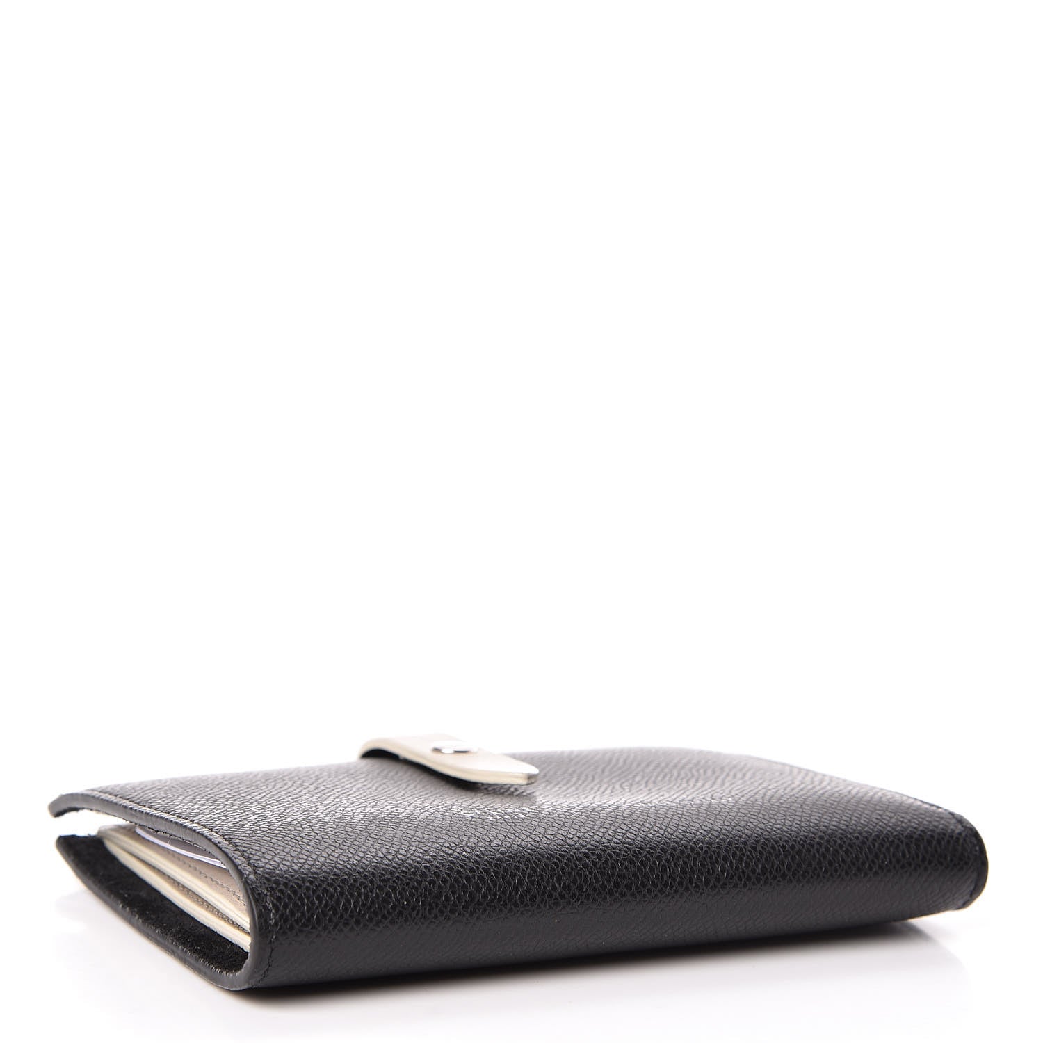 Celine Grained Calfskin Medium Multifunction Strap Wallet Black Chalk 4 of 9