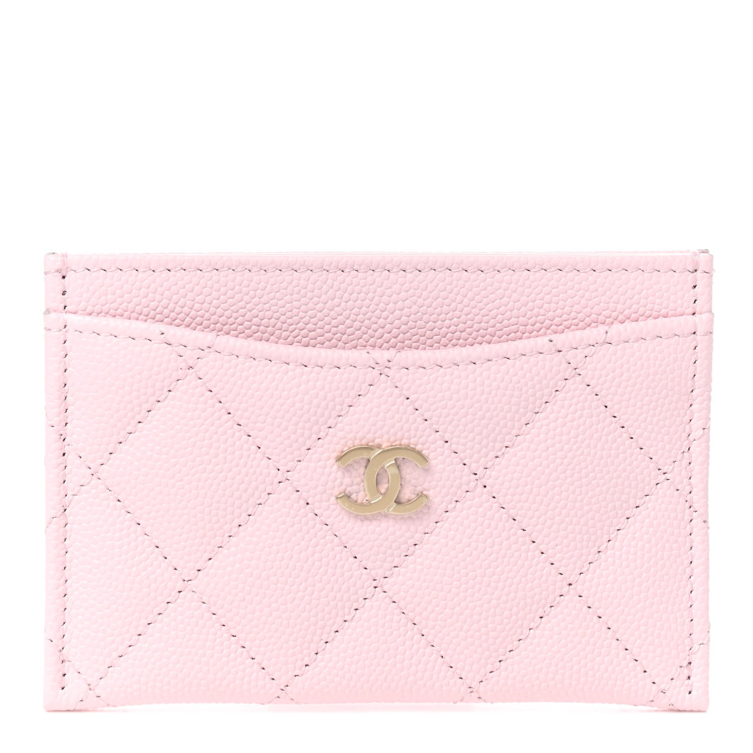 Chanel Caviar Quilted Card Holder Light Pink 1 of 8
