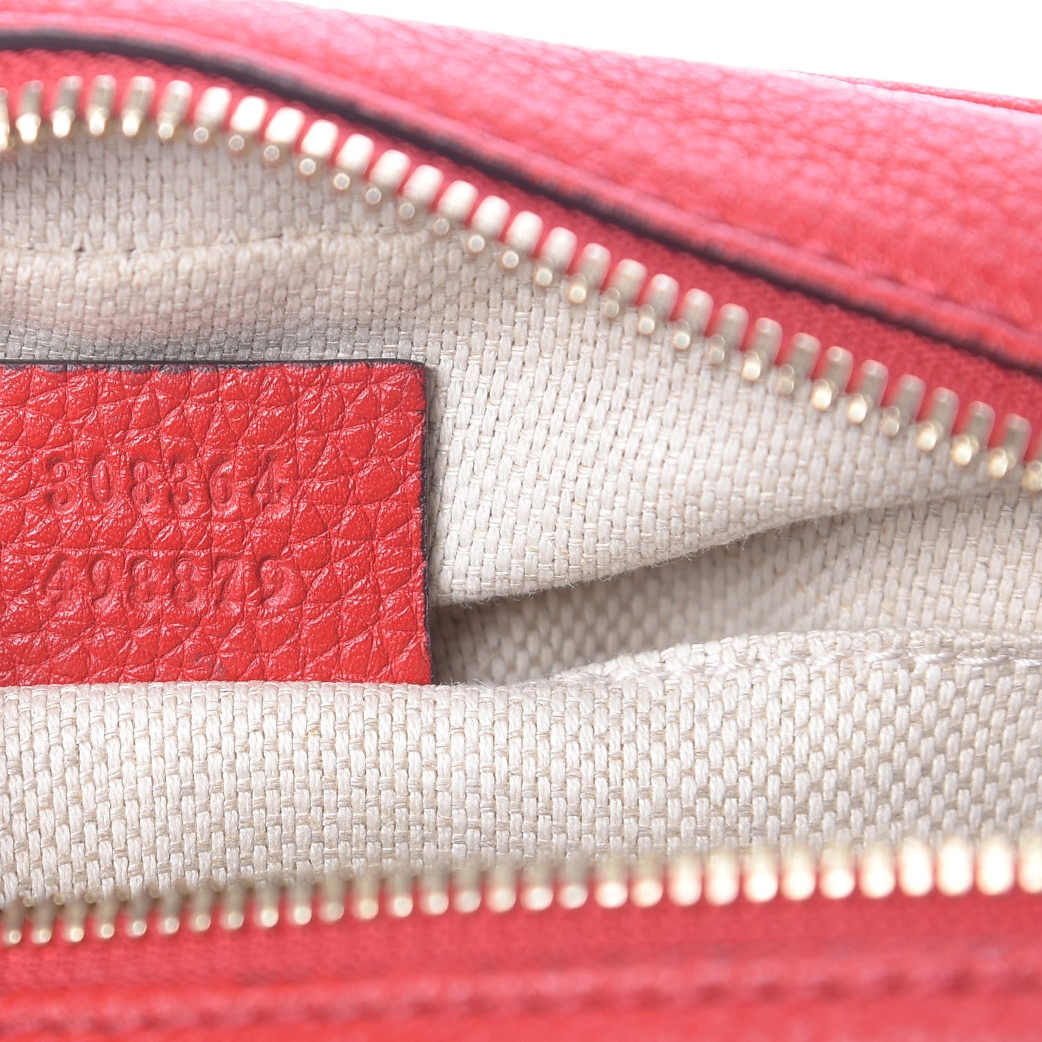 Gucci Pebbled Calfskin Small Soho Disco Bag Tabasco Red 7 of 14