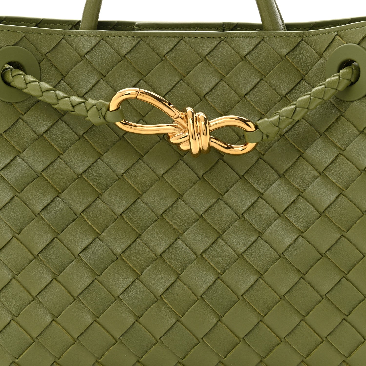 Bottega Veneta Nappa Intrecciato Small Andiamo Shoulder Bag Matcha 7 of 9