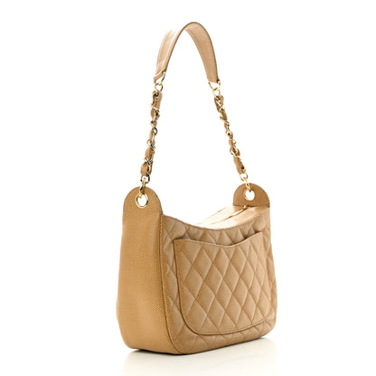 Chanel Caviar Quilted Timeless CC Shoulder Bag Beige 3 of 13