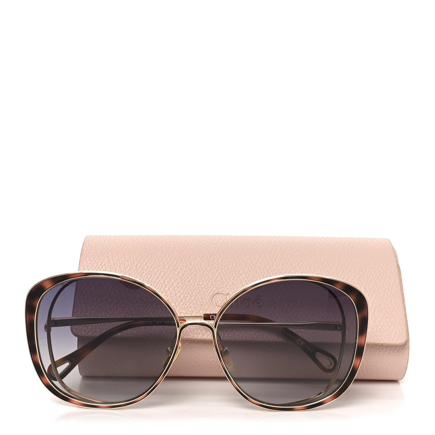 Chloe Oversized Round Novelty Sunglasses CH0036S Gold Havana 8 of 8