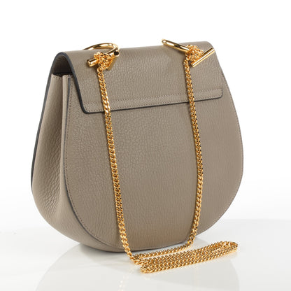 Chloe Grained Lambskin Drew Shoulder Bag Motty Grey 3 of 7