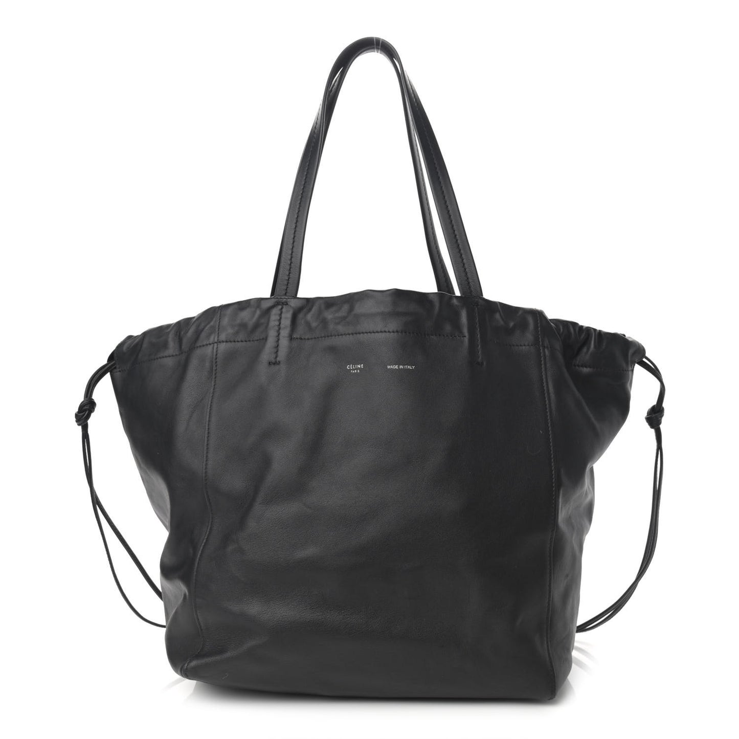 Smooth Calfskin Small Coulisse Cabas Black