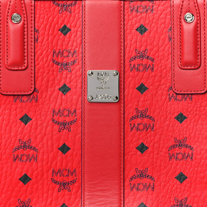 MCM Visetos Medium Liz Reversible Shopper Tote Ruby Red 9 of 16
